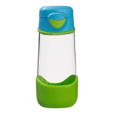 Abbildung von b.box Sport Trinkflasche Griffige, Auslaufsichere Wasser und Kinder Cooles, Modernes Design Neigen Trinken 450 ml, Meeresbrise