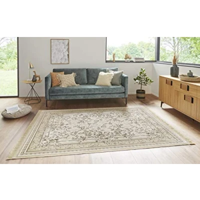 Abbildung von NOURISTAN Teppich &quot;Antik Flowers&quot;, rechteckig, Orientalisch mit Fransen, Orient, Wohnzimmer, Schlafzimmer, Esszimmer