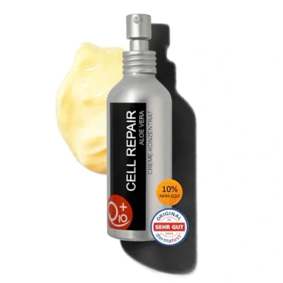 Abbildung von UNIQ10UE Aloe Vera Creme, vegan, Gesichtscreme 5 fach pflegend, Vitamin A + E C, Panthenol, Q10+, Made in Germany, 100 ml