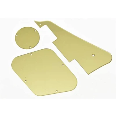 Abbildung von Dopro Gold Mirror LP Pickguard Rückplatte Schalter Hohlraumabdeckungen für USA Gibson Les Paul