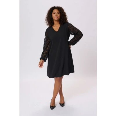 Abbildung von Kaffe Curve Milli Freizeitkleid, Damen, Größe: 50, Black deep