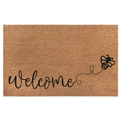Abbildung von Fußmatte Kokos Bee Welcome, HANSE Home, rechteckig, Höhe: 15 mm, Kokos, Schmutzfangmatte, Outdoor, Rutschfest, Innen, Kokosmatte, Flur
