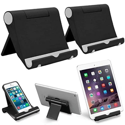 Abbildung von VOVIGGOL 2st Handy Halter Ständer, Faltbarer Halterung Schreibtisch Handyhalter Handyständer für Tisch, Smartphone Stander Kompatibel mit iPhone iPad Samsung