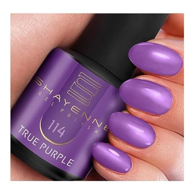 Abbildung von SHAYENNE Shellac Gel Nagellack 15 ml für UV LED Lampe 114 True Purple Lila Violett MADE in GERMANY Nail Polish for Lamp Nagel