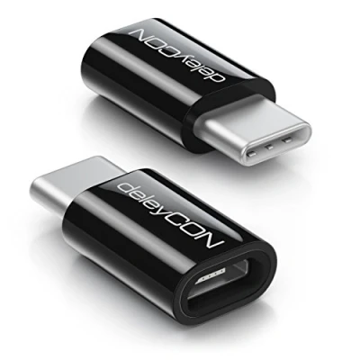 Abbildung von deleyCON 2x Micro USB auf C Adapter Handy Smartphone Tablet