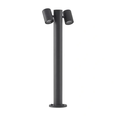 Abbildung von Lucande Maloney Pollerleuchte, zweiflammig, 75 cm, anthrazit