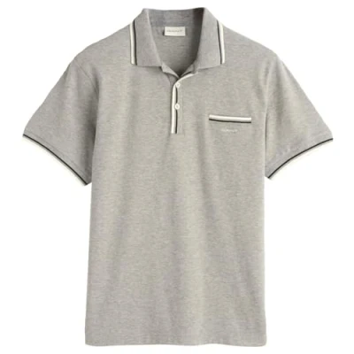 Abbildung von GANT 2COL Tipping Poloshirt, Herren, Größe: Large, Grau