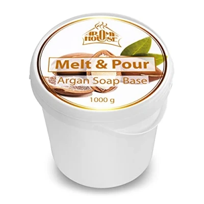 Abbildung von Crystal Arganöl Seifenbasis 1000g Melt &amp; Pour Rohseife für Seifenherstellung Glycerin Seife Handgemacht Naturseifen Seifen Gießen mit Argan Öl