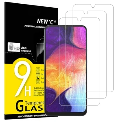 Abbildung von NEW&#039;C 3 Stück, Panzer Schutz Glas für Samsung Galaxy A50 (SM A505F), A50s, Frei von Kratzern, 9H Härte, HD Displayschutzfolie, 0.33mm Ultra klar, Ultrabeständig