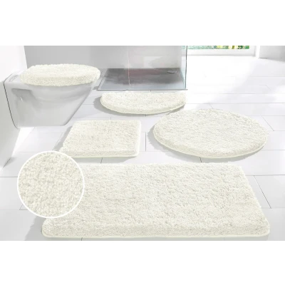 Abbildung von my home Badematte &quot;Sanremo&quot;, Höhe 30 mm, rutschhemmend beschichtet, fußbodenheizungsgeeignet schnell trocknend strapazierfähig, Badteppich, unifarben, rechteckig, rund &amp; als 3 tlg. Set erhältlich