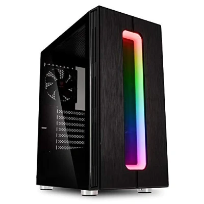 Abbildung von KOLINK Nimbus Midi Tower ATX RGB Gehäuse, Computergehäuse, PC Hülle, Case, Gehäuse für Wasserkühlung, Computer Schwarz
