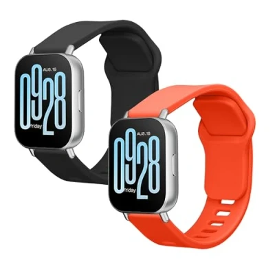 Abbildung von kwmobile 2X Sportarmband kompatibel mit Xiaomi Redmi Watch 5 Active/Watch Lite Armband Fitnesstracker Band Set aus TPU Silikon