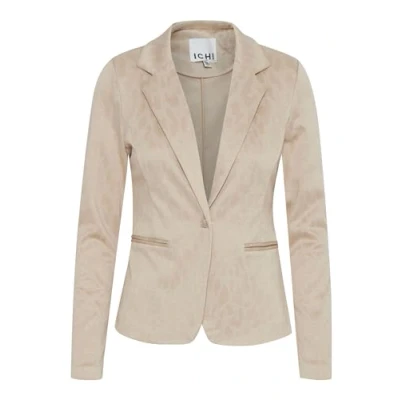 Abbildung von ICHI Leopard Blazer, Damen, Größe: XS, Doeskin