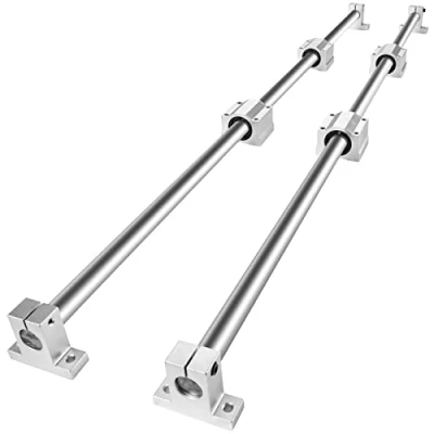 Abbildung von VEVOR Linearführungsschienen Set, SFC20 1200 mm, 2 Stück mm Führungsschienen, 4 SC20 Gleitblöcke, Schienenstützen, Linearschienen und Lagersatz für automatisierte Ma