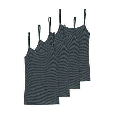 Abbildung von Schiesser 4ER PACK Essentials Unterhemd/shirt, Damen, Größe: 48, Nachtblau