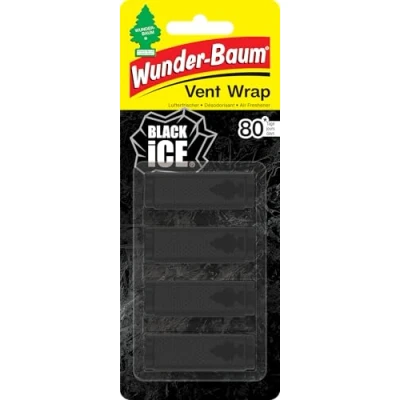 Abbildung von Wunder Baum Dekohaken VENT WRAP Black Ice Lüftungsgitter Duft Clips WUNDERBAUM 4er Set