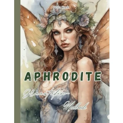 Abbildung von Aphrodite, Graustufen Malbuch: 30 wunderschöne Motive, XXL Format 8,5 x 11 Zoll (ca. DIN A4 Format), 65 Seiten, einseitig bedruckt mit schwarzer Rückseite (Elfen und Feen)