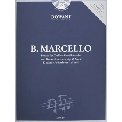 Abbildung von Marcello: Sonata in D Minor, Op. 2, No. 2 for Treble (Alto) Recorder and Basso Continuo