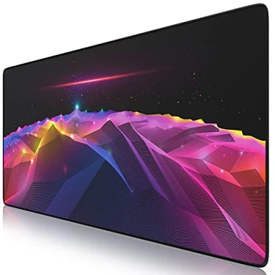 Abbildung von TITANWOLF XXL Mauspad Gaming 900x400 mm Mousepad groß Tischunterlage Large Size verbessert Präzision und Geschwindigkeit auch für Roccat Razer Logitech Maus Tastatur Retro Space
