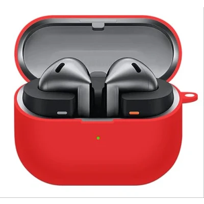 Abbildung von GIOPUEY Hülle Kompatibel mit Samsung Galaxy Buds 3/3 Pro, Silikon Stoßfeste Schutzhülle, Ultradünn Case Cover, Kein Geruch, Rot