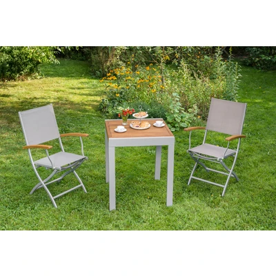 Abbildung von MERXX Balkonset &quot;Naxos&quot;, (Set, 3 tlg.), mit ausziehbaren Tisch (65/130x65 cm)
