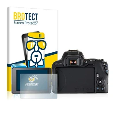 Abbildung von BROTECT Schutzglas für Canon EOS 200D (3 Stück) Schutzfolie Panzer Folie Glas [Extrem Kratzfest 9H, Anti Fingerprint, Ultra Transparent]