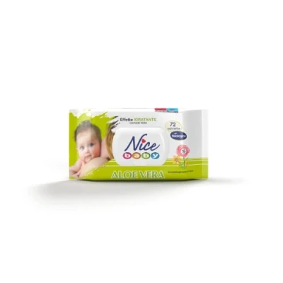 Abbildung von Reinigungstücher für Kinder und Babys mit Aloe Vera Arganöl Dermatologisch getestet physiologischer pH Wert Maxi Format: Packung 72 Tüchern Nice