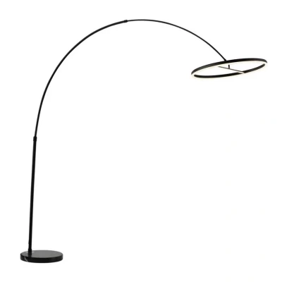 Abbildung von Lucande Virvera LED Bogenstehlampe, rund, schwarz