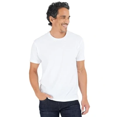 Abbildung von True Classic Herren T Shirt mit Rundhalsausschnitt und kurzen Ärmeln, 1er Pack Weiß, L