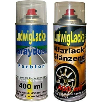 Abbildung von VW Cosmicgruen LA6P Spraydosen Set 400ml Autolack Klarlack