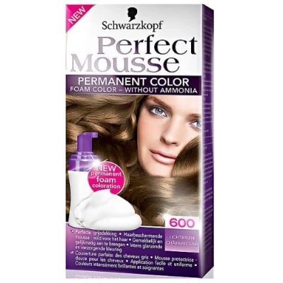Abbildung von SCHWARZKOPF PERFECT MOUSSE 600 LIGHT BROWN Haarfärbemittel PAK 1 STÜCK