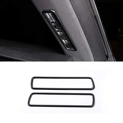 Abbildung von HIGH FLYING für Arteon 2017 2021 / Passat B8 2015 Interieur A Säule A/C Gitter Interieurleisten 2 Stück Edelstahl (Schwarz)