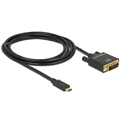 Abbildung von Delock Externer Videoadapter Parade PS171 USB C DVI schwarz Einzelhandel