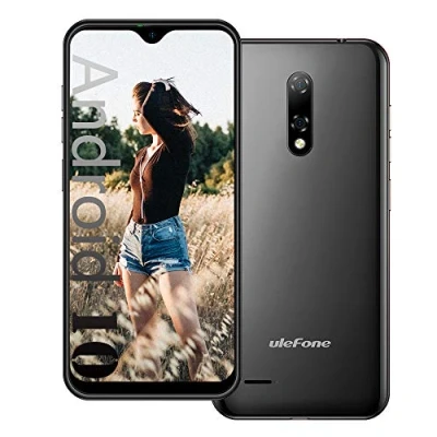 Abbildung von Ulefone Note 8P, Android 10 Smartphone ohne Vertrag Günstig, 5,5’’ Wassertropfen Bildschirm 4G LTE Handy, 2GB+16GB, DUAL SIM + SD (3 Kartensteckplätze), Gesichtsentsperrung, 8MP+2MP+5MP, GPS Schwarz