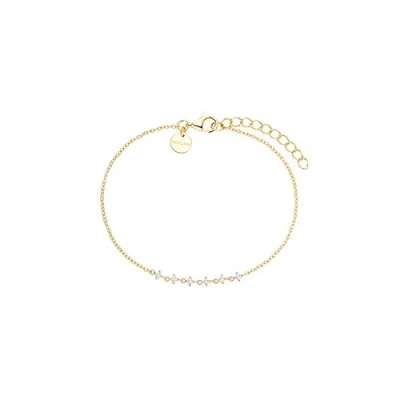 Abbildung von NOELANI Armband 925 Sterling Silber Damen Armschmuck, mit Zirkonia synth., 16+3 cm, Gold, Kommt in Schmuck Geschenk Box, 2031574