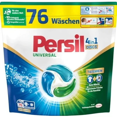 Abbildung von Persil Universal 4in1 DISCS 76 Waschladungen, Waschmittel mit Tiefenrein Technologie, Vollwaschmittel für reine Wäsche und hygienische Frische die Maschine