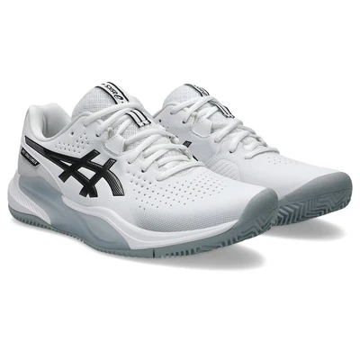 Abbildung von Asics Challenger 15 CLAY Tennisschuh für Sandplätze, Herren, Größe: 46.5, White/gun metal Hochwertiges lederimitat