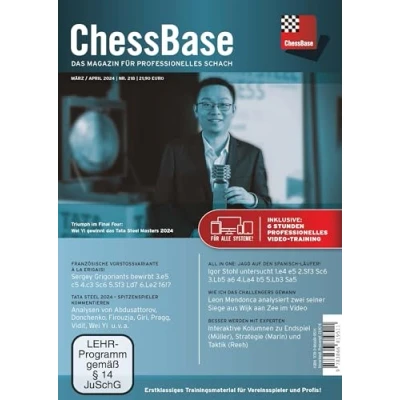 Abbildung von ChessBase Magazin #218 (März/April 2024): Das für professionelles Schach (ChessBase Magazin: (Heft + DVD ROM Download))