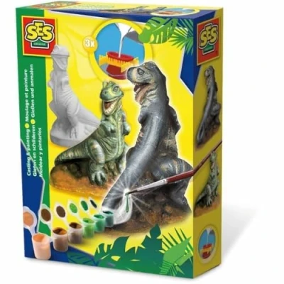 Abbildung von Gipsfiguren Gießen und anmalen Dinosaurier SES