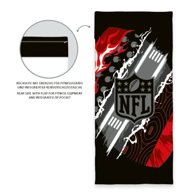 Abbildung von Herding Young Collection Strandtuch NFL Fitness Tuch mit Flap Gr. 50x110 cm +15 Tuch, (1 St), Sport, Strand &amp; Badehandtuch Liegetuch Saunatuch
