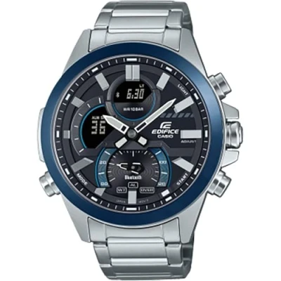 Abbildung von CASIO EDIFICE Smartwatch, Armbanduhr, Herrenuhr, Bluetooth, Stoppfunktion, Weltzeit, digital