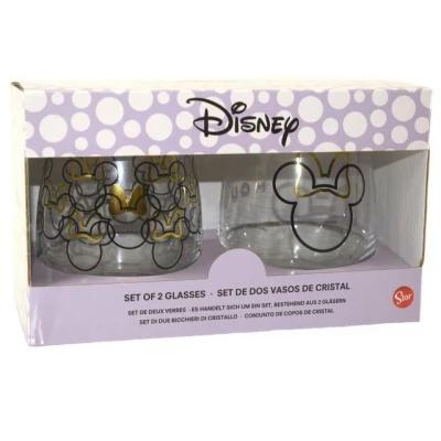 Abbildung von Stor Glas Disney Minnie Mouse 2 Gläser im Geschenkkarton 2er Trinkglas Set, Glas, authentisches Design