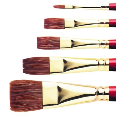 Abbildung von Winsor &amp; Newton 5183703 Sceptre Gold II Künstler Aquarellpinsel mit hoher Farbtragekapazitat exzellenter Sprungkraft, Serie 303 Takelage Pinsel, kurzer Stiel, Nr.3 2mm