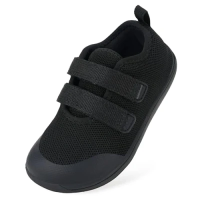 Abbildung von IceUnicorn Barfuß Sneaker Jungen Mädchen Berite Schuhe Kinder Barfußschuhe Minimalistische Hausschuhe(Carbon Schwarz, 23EU Weit)