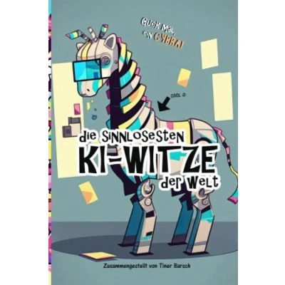 Abbildung von Die sinnlosesten KI Witze der Welt: Das Witzebuch Geschrieben und illustriert von Künstlicher Intelligenz (KI Witzebücher vom Autorenkollektiv Tiner Barsch, Band 1)