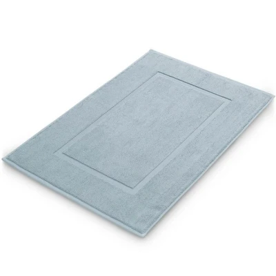 Abbildung von Blumtal Badvorleger Terry Badezimmerteppich 100% Baumwolle in 50x80 cm Oeko Tex zertifizierter Badteppich &amp; Duschvorleger Badezimmer Teppich bath mats im Set 2 teilig Hellblau