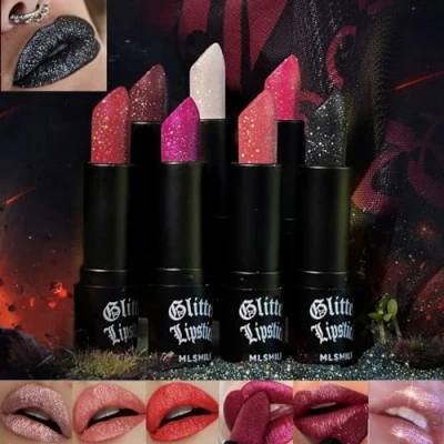 Abbildung von KTouler 7 Colors Matte to Glitter Shine Lipstick,Diamond High Pigmented Metallic Lips Makeup Long Lasting Waterproof Sparkly Glossy Lip Gloss for Women