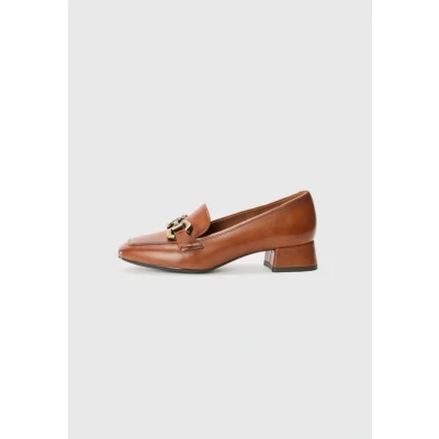 Abbildung von Tamaris Damen Slipper, Frauen Slip On,TOUCHit Fußbett,Slip ons,Slipper,Mokassins,Halbschuhe,Slides,Schlupfschuhe,schluepfschuhe,Cognac,38 EU