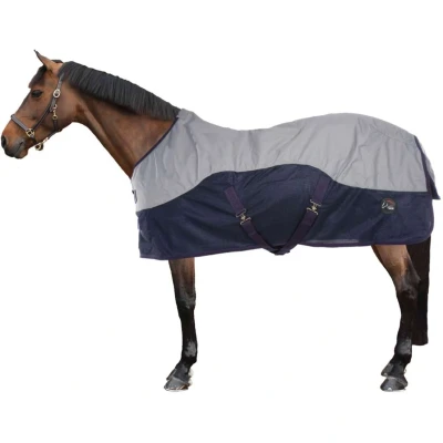 Abbildung von HKM Fliegendecke Rain Dunkelblau/grau 165/215