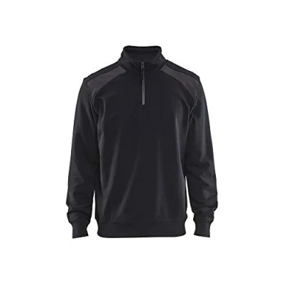 Abbildung von Blaklader 335311589998XXL Sweater mit Half Zip 2 Farbig, Schwarz/Dunkelgrau, Größe XXL